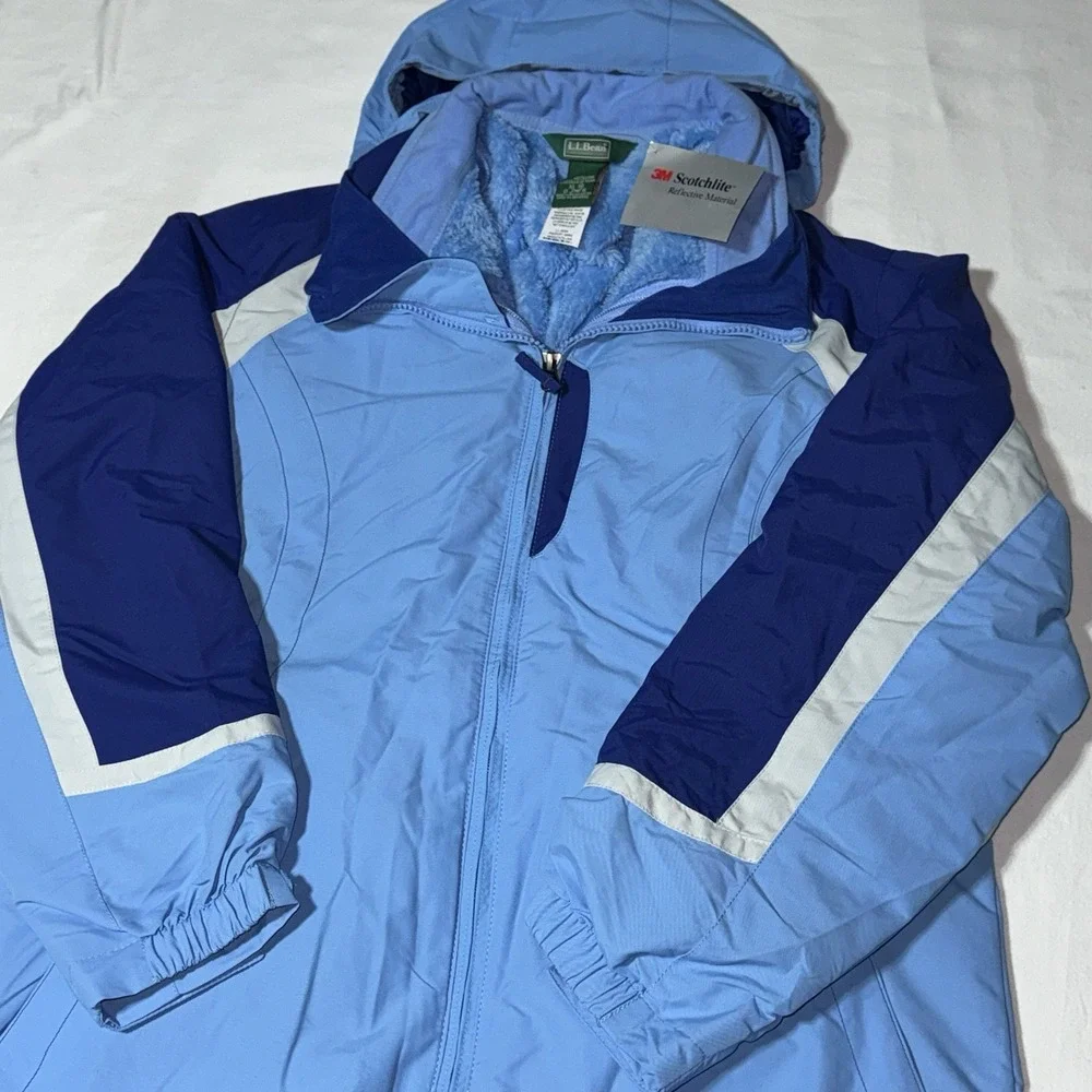 LL Bean Kids‎ 3M Jacket 3 In 1 Coat Reflective Nylon Youth Size XL 18 Hooded NWT